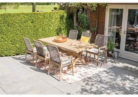 Garden Impressions Luando tuinset 7-delig - Tamako tuintafel 220x100 cm