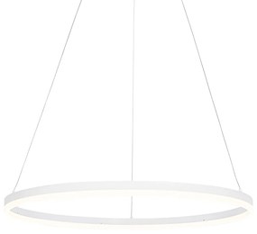 Design hanglamp wit 80 cm incl. LED 3-staps dimbaar - Anello Modern rond Binnenverlichting Lamp