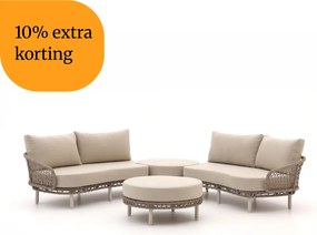 + 10% kassakorting | Hoek loungeset Intenso | 5 personen | Loungeset Beige | Hoekbank Aluminium | 223x223cm | Kees Smit Tuinmeubelen