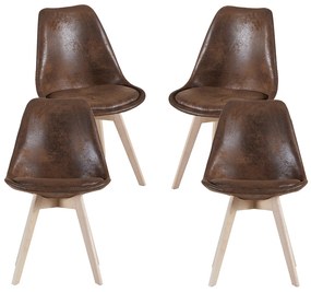 Pak 4 Synk Vintage Stoelen