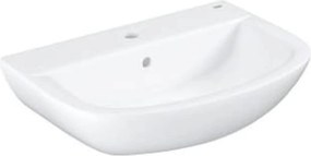 Grohe Bau wastafel 60x44cm met kraangat met overloop wit