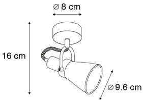 Klassieke plafondSpot / Opbouwspot / Plafondspot koper kantelbaar - Jos Modern, Klassiek / Antiek E14 rond Binnenverlichting Lamp