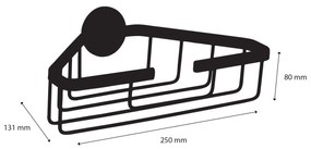 Differnz doucherek hoekmodel 25cm zwart