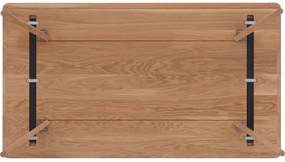 Goossens Salontafel Ferry rechthoekig, hout eiken blank, elegant chic, 135 x 36 x 75 cm