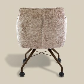 Raster Armstoel Met Wieltjes Beige