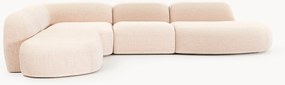 Modulaire bouclé XL hoekbank Wolke met chaise longue