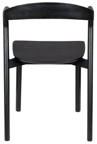 Zuiver Northwood Black Houten Eetkamerstoel Zwart Minimalistisch