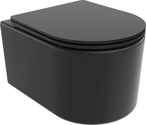 Mexen Sofia WC-pot Rimless met slanke soft-close zitting, duroplast, zwart mat - 30541085
