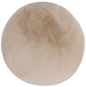 Icon Milano Rabbit Faux Fur Round Footstool Bean Bag, Natural