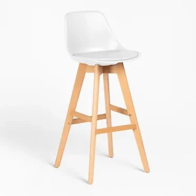 Set Van 4 Hoge Krukken Nordic Edition Wit & ↑75 Cm - Sklum