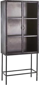 By-Boo Ventana Industriele Vitrinekast Met 2 Glazen Deuren - 85x41x199cm.