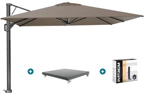 Platinum Beaufort Premium 3,2x3,2 m - Havanna taupe met Marbella voet en hoes