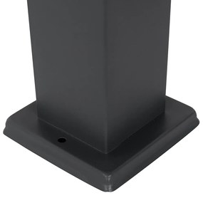 Buitenlamp donkergrijs 80 cm met stopcontact IP44 - Malios