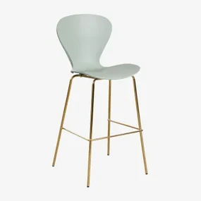 Pak Van 4 Uit Hoge Krukken Celadon & ↑75 Cm & Goud - Sklum