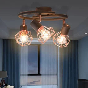 vidaXL Plafondlamp met 3 filament LED-lampen 12 W