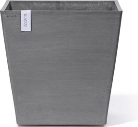 Ecopots bloempot Rotterdam Wheels 50- Vierkant - Grey - 50,2 x H49,5 cm