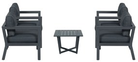 Garden Impressions San Luis loungeset 5-delig - donker grijs