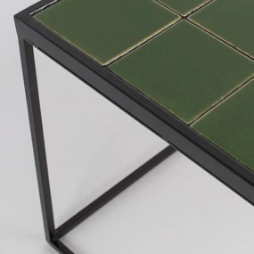 Zuiver Glazed Salontafel Met Groene Tegels - 93 X 43cm.