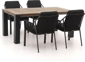 + 10% kassakorting | Diningset Tierra Outdoor | 4 personen teakhout | Tuinset stapelbaar | 5-delig | Kees Smit Tuinmeubelen