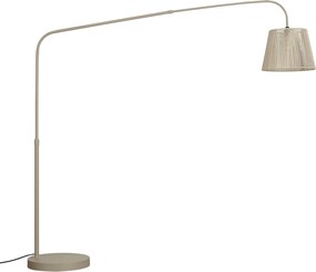 Japandi buiten vloerlamp beige met kap van touw  IP44 - Arc Jayla