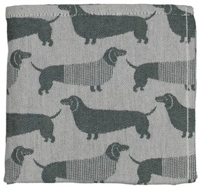 Theedoek - 65 X 65 - Katoen - Groen Teckel (groen)