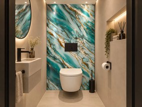 PVC Marmer Paneel Azuro Gold Glans 260x122x0,3cm