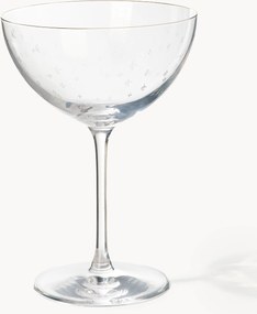 Kristallen champagneglazen Estrella met winters motief, 4-delig