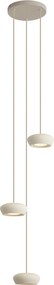 Moderne hanglamp beige met ronde kap 3-lichts - Concerto