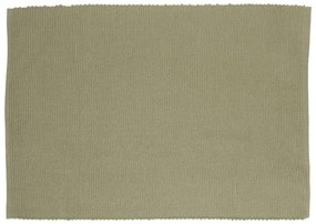 Placemat geribbeld, GOTS bio-katoen, tijmgroen, 35 x 50 cm