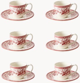 Koffiekopjes en schoteltjes London Calling van keramiek, 12-delig
