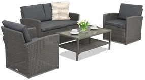 Tuinmeubelen Monaco Coffee 4 Garden Point antraciet