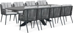 Tuinset 8 personen 300 cm Rope Grijs Lifestyle Garden Furniture Tivoli/Voyage