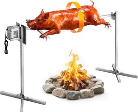 VEVOR Lamsgrill 38 W 60 kg 1422,4 mm Rotisserie Spits Speenvarken Grill Roestvrij Staal voor Tuinfeesten, Bruiloften, Camping en Festivals, 3 RPM met 8 Hoogte-instellingen, 1825 x 535 x 860 mm, SUS304 Vork, 45° Stand
