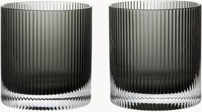 Mondgeblazen glazen tumblers Ripple, 2-delig