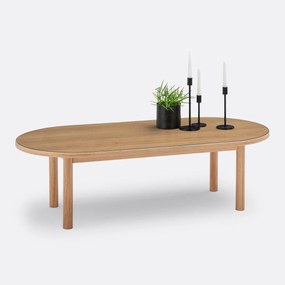 Salontafel eik en glas, Evergreen