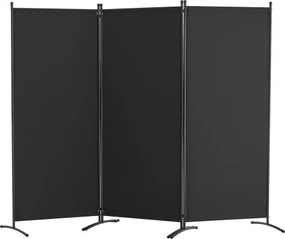 VEVOR Room Divider Partition 3-delige scheidingswand, opvouwbaar privacyscherm voor kantoor, slaapkamer, eetkamer, studeerkamer, balkon, vrijstaande roomdivider (228 x 52 x 184 cm), zwart