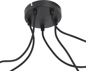 Design hanglamp zwart 5-lichts - Cavalux