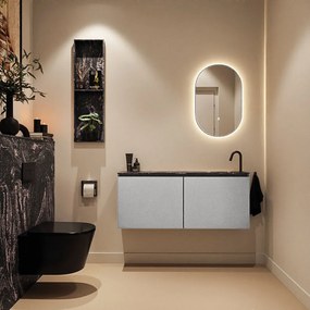 Mondiaz Ture DLux toiletmeubel 120cm plata met wastafel lava rechts met kraangat