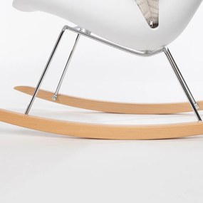 Schommelstoel Kunststof Met Beige Kussen