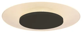 Moderne plafondlamp wit met zwart 28cm incl. LED - Lido Modern rond Binnenverlichting Lamp