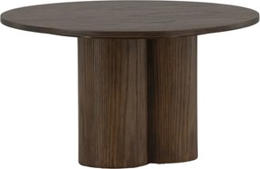 Salontafel Met Cilindervormige Poten Mocca - 80 X 80cm.
