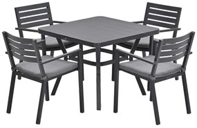 Garden Impressions Amarillo tuinset 5-delig - Mina tuintafel 90x90 cm