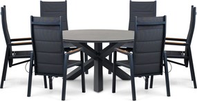 Tuinset Ronde Tuintafel 6 personen 150 cm Aluminium Grijs  Lifestyle Garden Furniture Essence/Xento