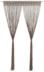 vidaXL Gordijn macramé 140x240 cm katoen taupe
