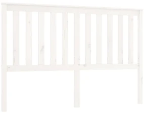 vidaXL Hoofdbord 166x6x101 cm massief grenenhout wit