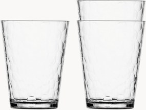 Waterglazen Hammered Clear Stackable, 6-delig