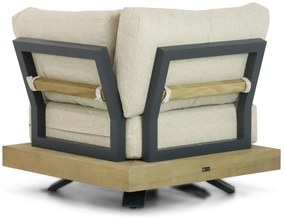 Hoek loungeset 6 personen Aluminium/Teak Old teak greywash  Santika Furniture Santika