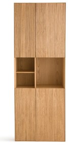 Boekenkast 4 deuren, eik, Mikube