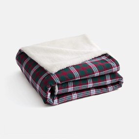 Plaid van flanel en sherpa, LUNAY