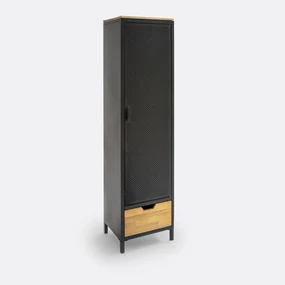 Kast in metaal en eik, 1 deur en 1 lade Agama